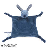 Smallstuff snuttefilt, velour, Rabbit Blue