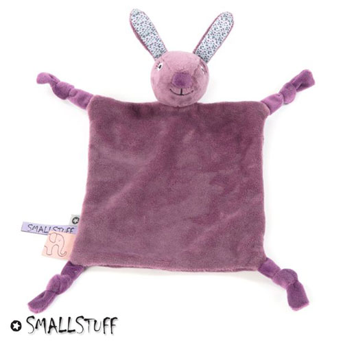 Smallstuff snuttefilt, velour, Rabbit Heather